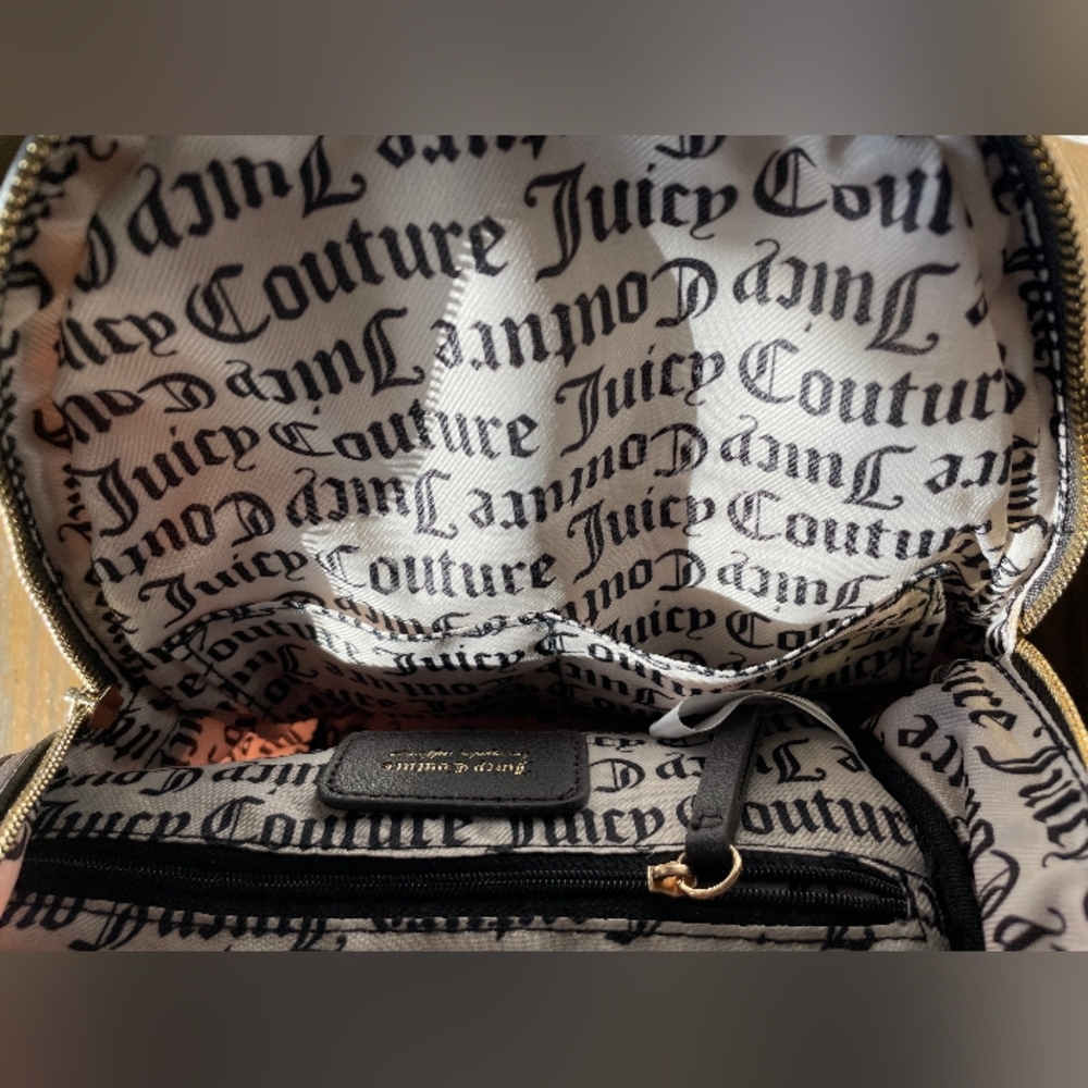 Juicy Couture 💅✨ Soft Pink Royal Moment Velour Velvet Backpack Bag Handbag NWT - Picture 8 of 9